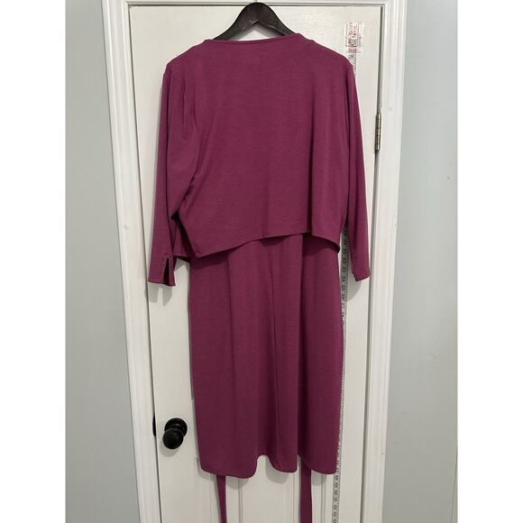 Betabrand Dress Wrap Top Stretchy Comfort Maroon Set Lot Plus Size 2x - Picture 10 of 10